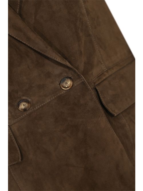 Gilet Lanai in suede Pecan LEATHER AUTHORITY | LANAI126